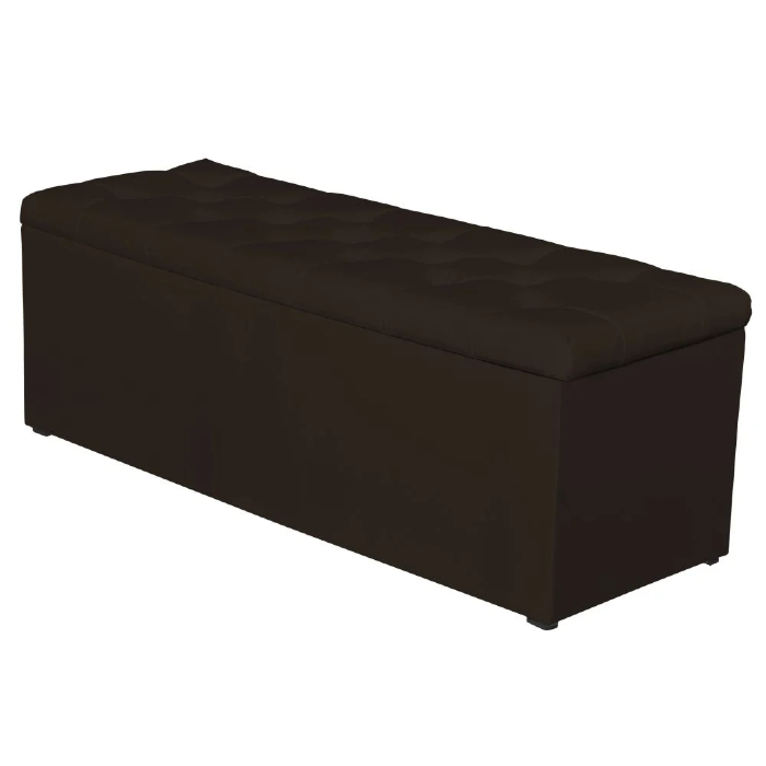 Calçadeira Baú 160 cm Paris Corano Marrom - JS Móveis