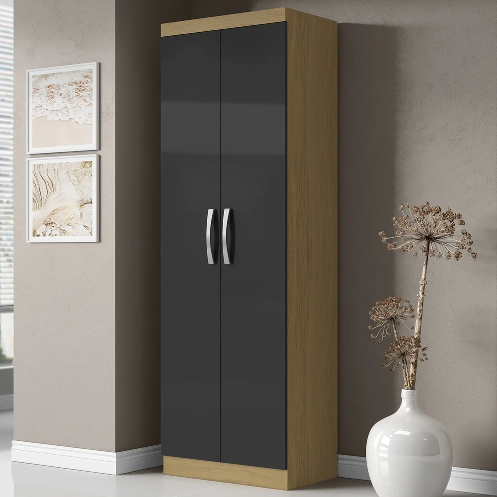 Armário Multiuso Lavanderia 52cm Aspasia Atacama/Grafite A15 - Mpozenato