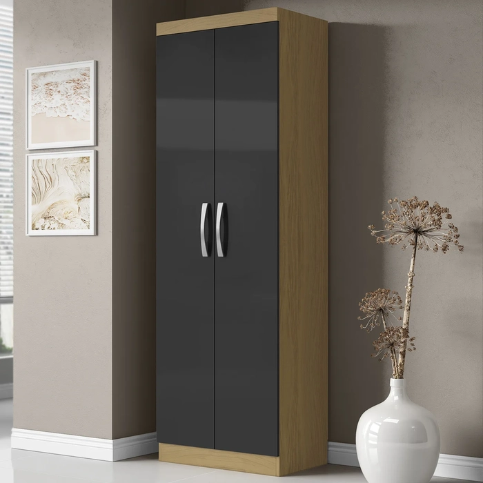 Armário Multiuso Lavanderia 52cm Aspasia Atacama/Grafite A15 - Mpozenato