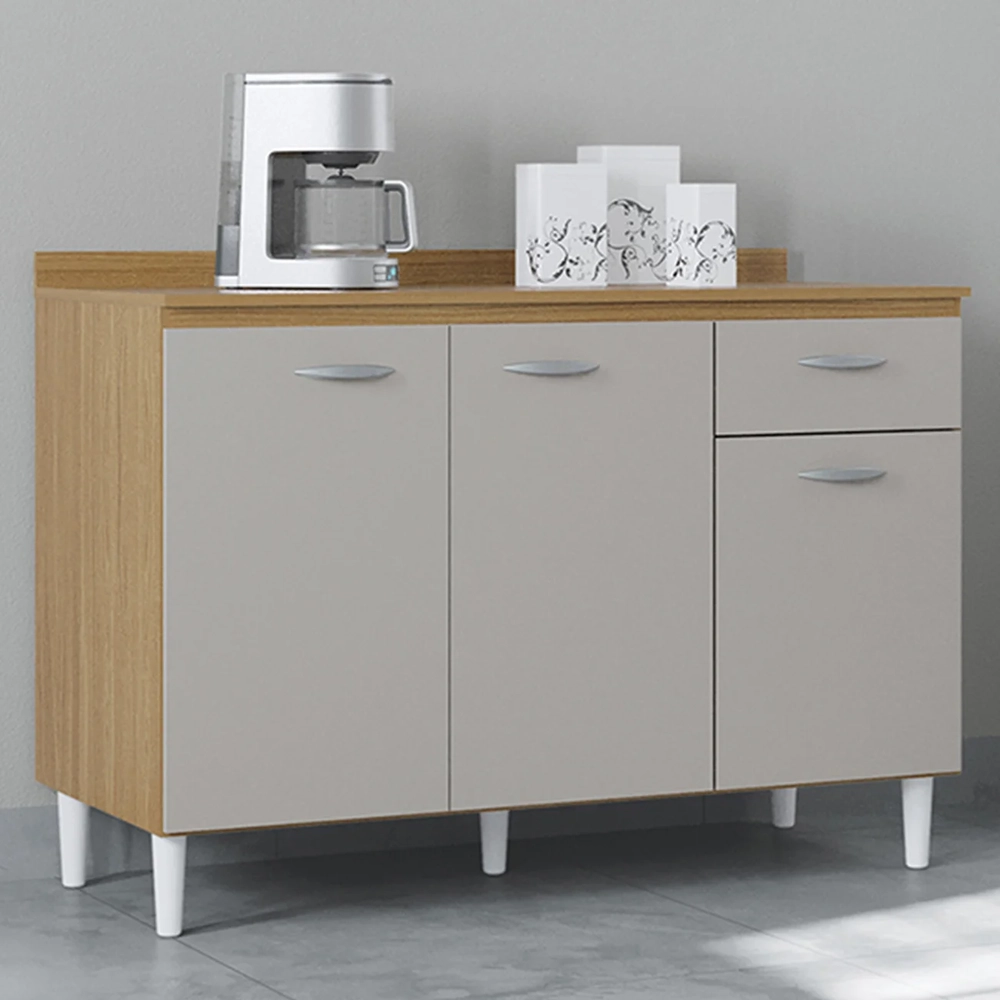 Balcão de Cozinha Com Tampo 120cm Classic Damasco/Off Z46 - Mpozenato