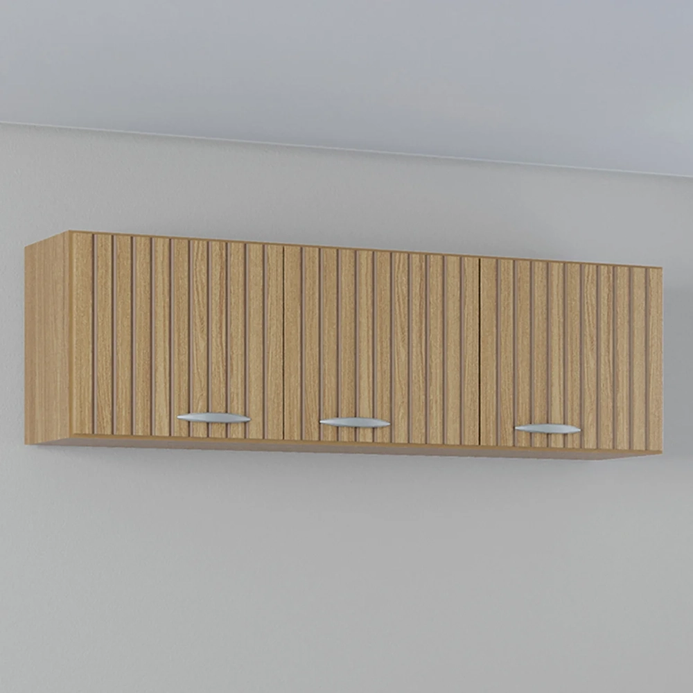 Armário de Cozinha Aéreo 120cm Classic Ripado Damasco Z46 - Mpozenato