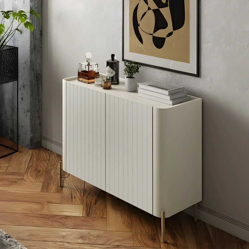 Buffet Aparador 99cm 2 Portas Brise Blen Luna/Dourado I06 - Mpozenato