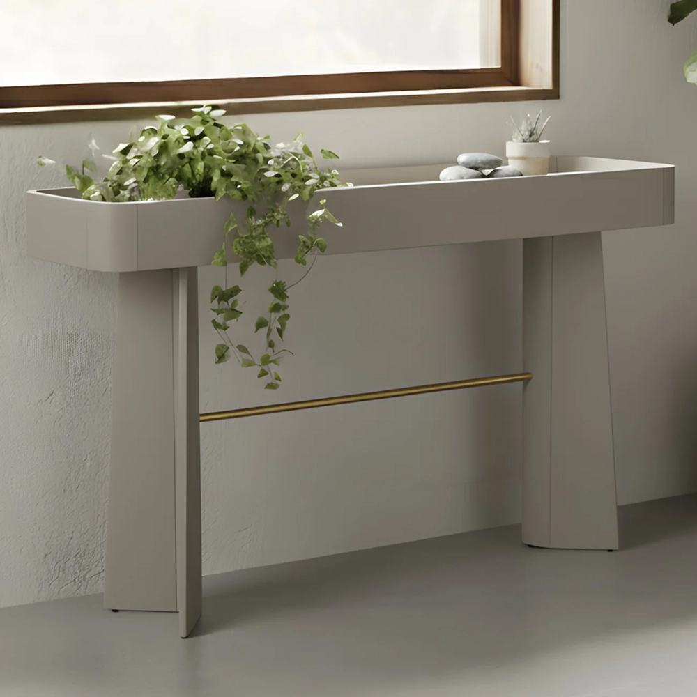 Aparador Sala de Estar Buffet 136cm Blen Grigio/Dourado I06 - Mpozenato