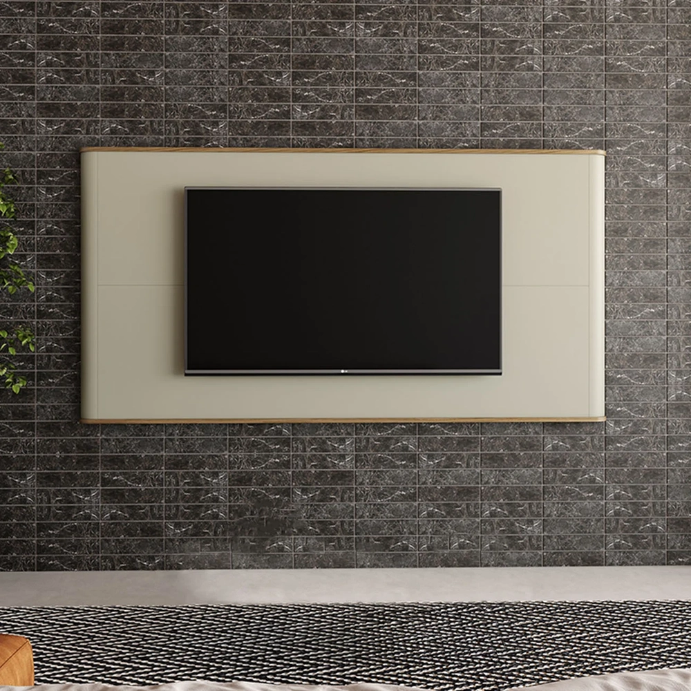 Painel Para TV 55 Pol 177cm Suspenso Blen Louro/Luna I06 - Mpozenato