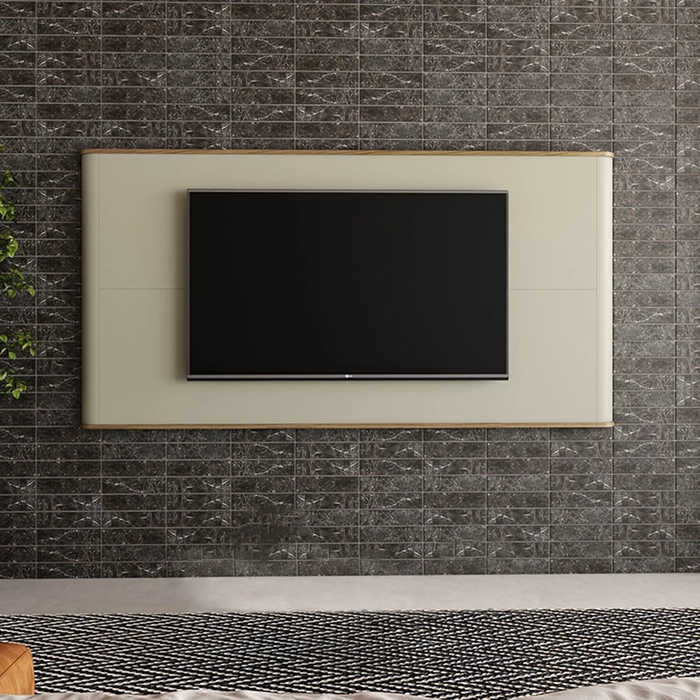 Painel Para TV 55 Pol 177cm Suspenso Blen Louro/Luna I06 - Mpozenato