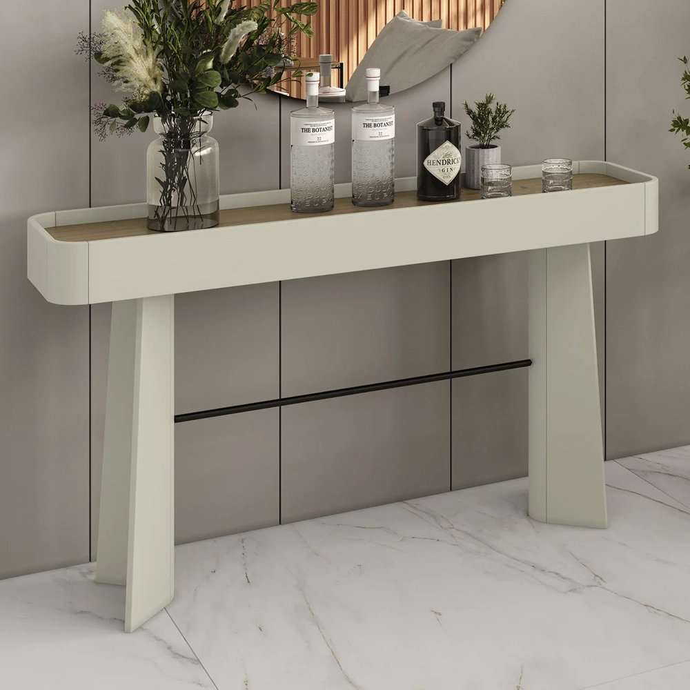 Aparador Sala de Estar Buffet 136cm Blen Louro/Luna/Preto I06 - Mpozenato