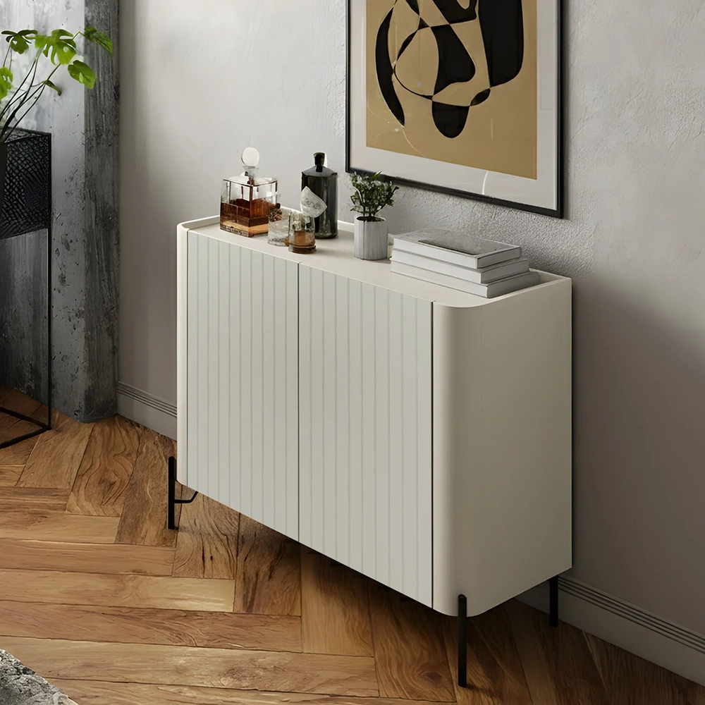 Buffet Aparador 99cm 2 Portas Brise Blen Luna/Preto I06 - Mpozenato