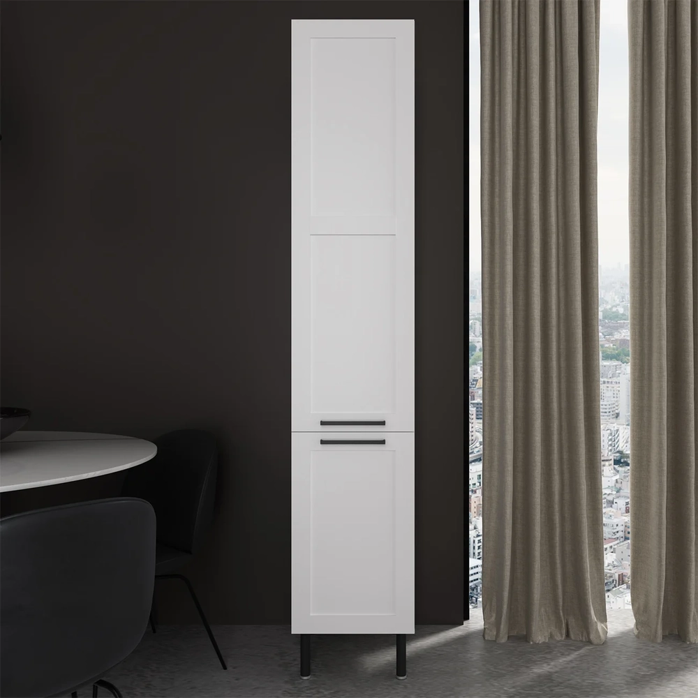 Paneleiro Armário Cozinha 40cm Com 2 Portas Zaya Branco T01 - Mpozenato