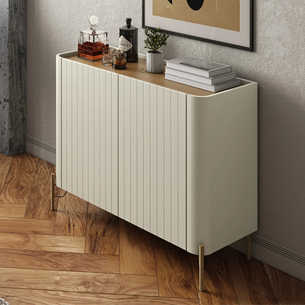 Buffet Aparador 99cm 2 Portas Brise Blen Louro/Luna/Dourado I06 - Mpozenato