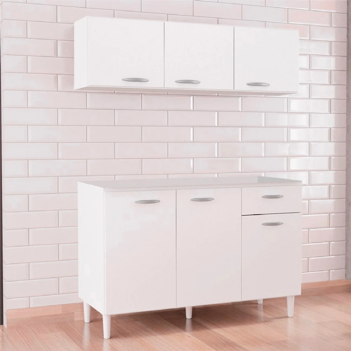 Armário de Cozinha CP01 Sem Tampo Classic Z46 Branco - Mpozenato