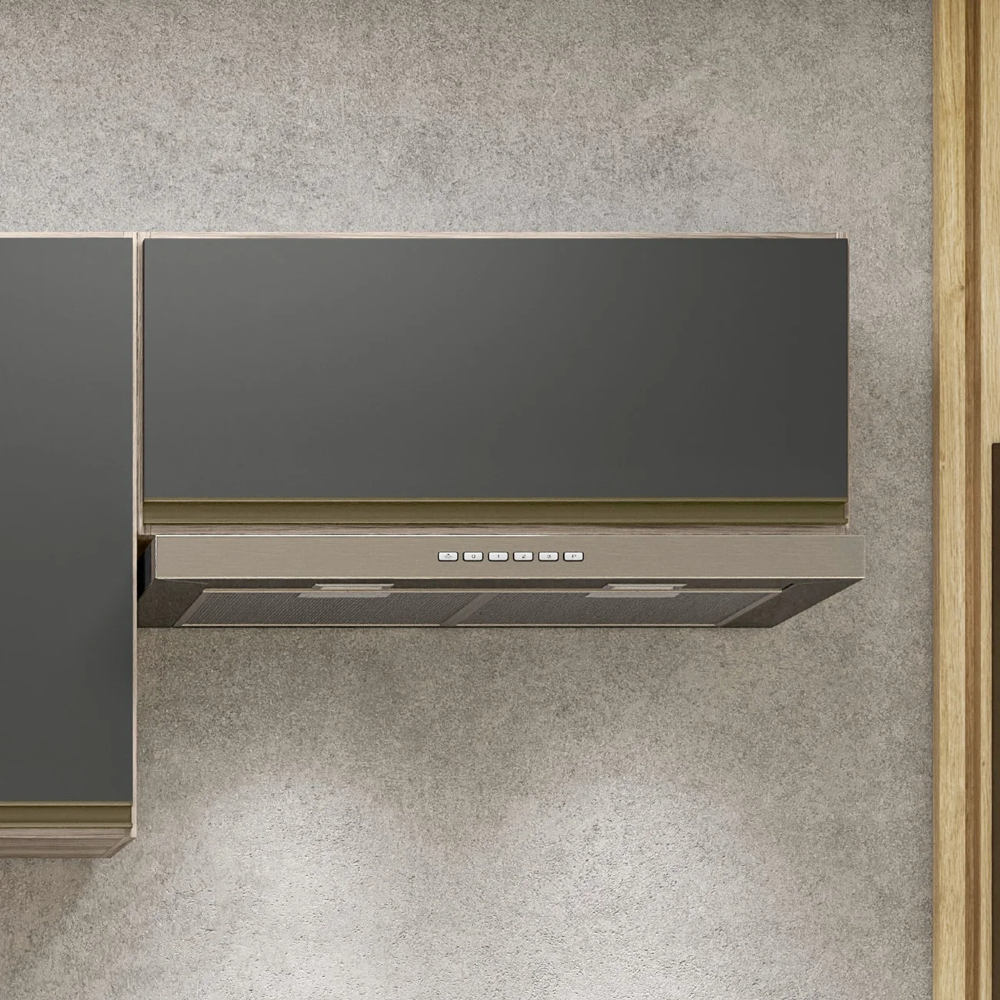 Armário de Cozinha Basculante 80cm Maly N03 Carvalho/Grafite - Mpozenato