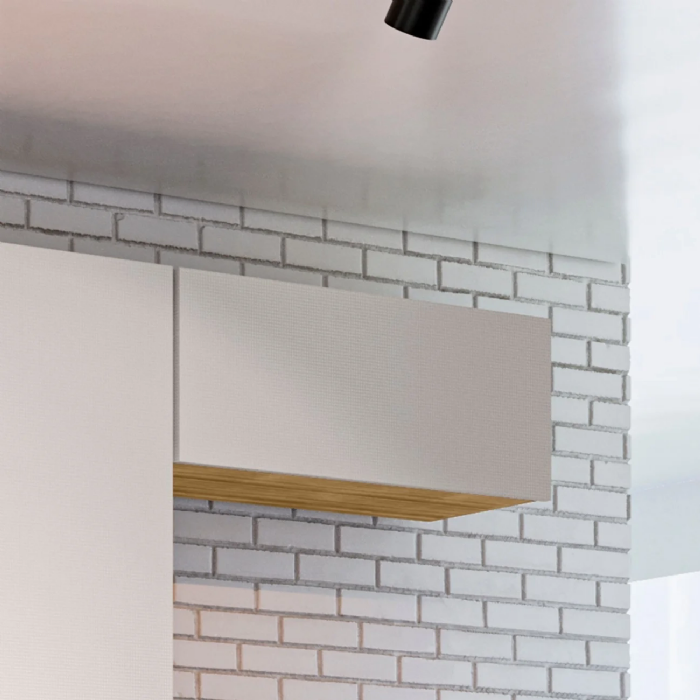 Armário de Cozinha Aéreo 80cm 1 Porta Minsk Z06 Freijó/Soft - Mpozenato