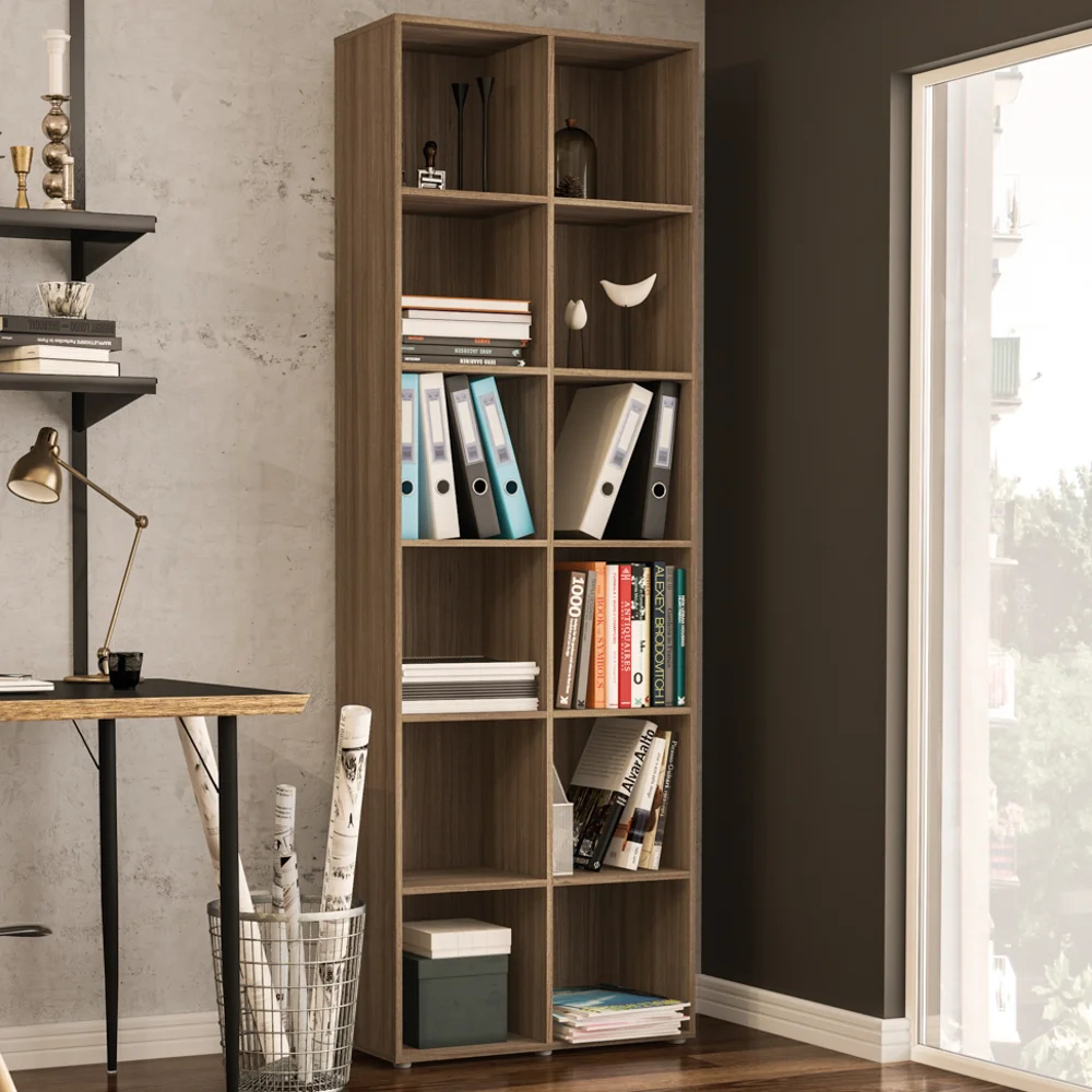 Estante Multifuncional Caracol com 12 Nichos Castanho - Politorno