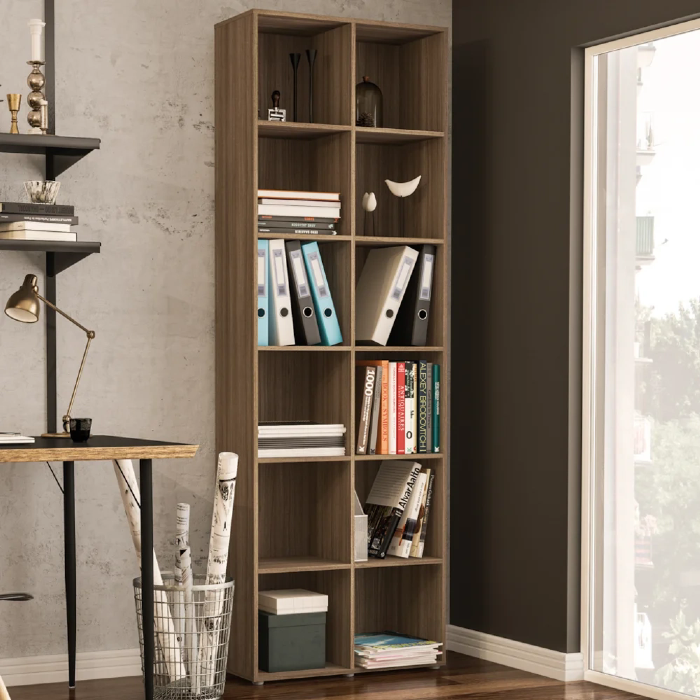 Estante Multifuncional Caracol com 12 Nichos Castanho - Politorno