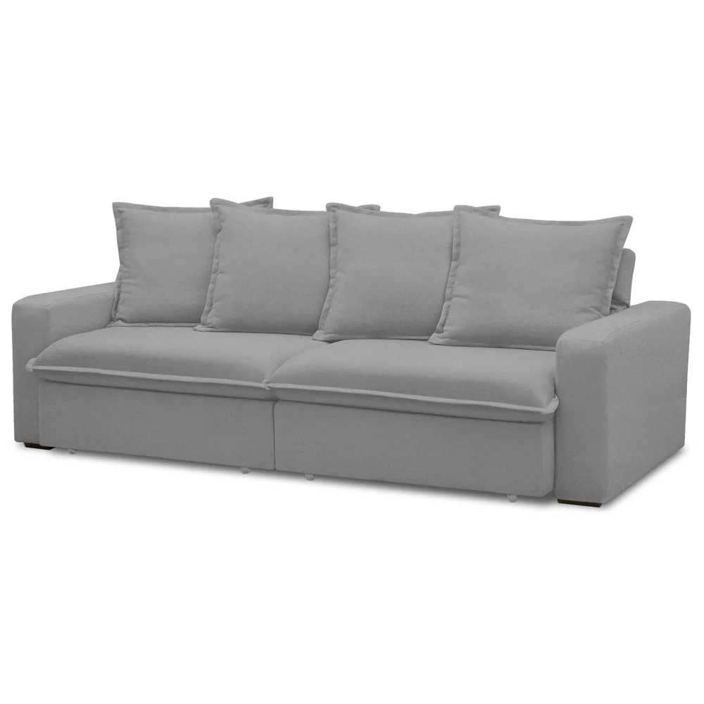 Sofá Retrátil Reclinável 3 Lugares 195cm Roma F05 Veludo Cinza - Mpozenato