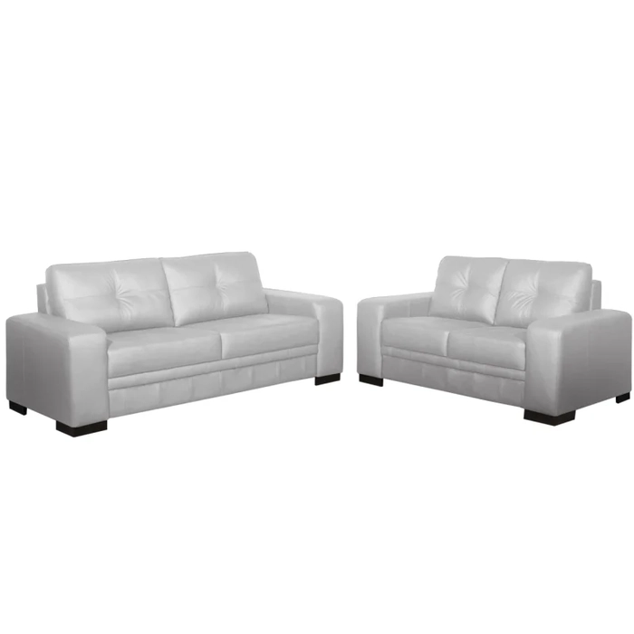 Sofá 2 e 3 Lugares Couro Sala Milano Branco  - Scala Decor