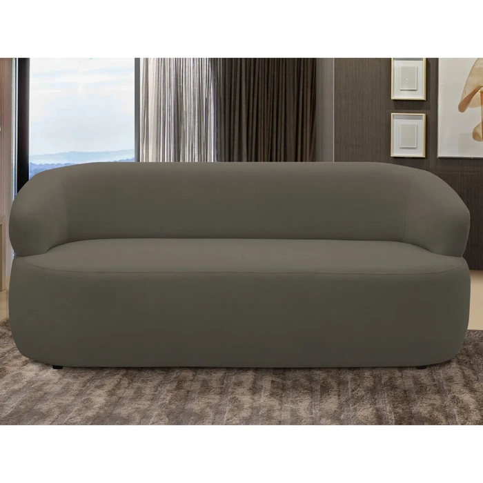 Sofá 2 Lugares Living Orgânico Sala de Estar 140cm Conka F05 Veludo Marrom - Mpozenato