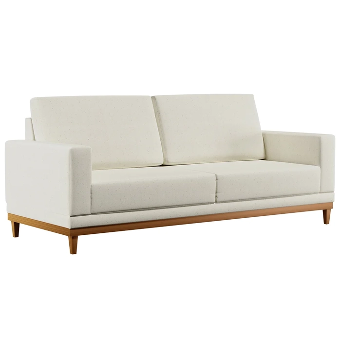 Sofá Living 180cm 3 Lugares Kayrós D05 Linho Cru - Mpozenato