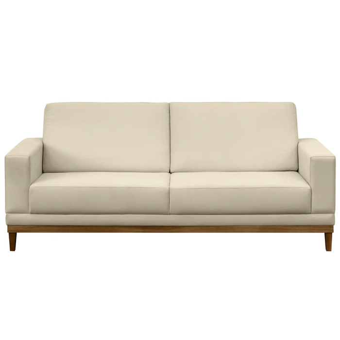 Sofá Living 180cm 3 Lugares Kayrós D05 Suede Bege - Mpozenato