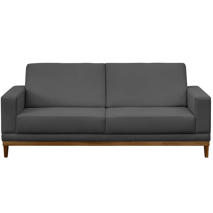 Sofá Living 180cm 3 Lugares Kayrós D05 Suede Cinza - Mpozenato