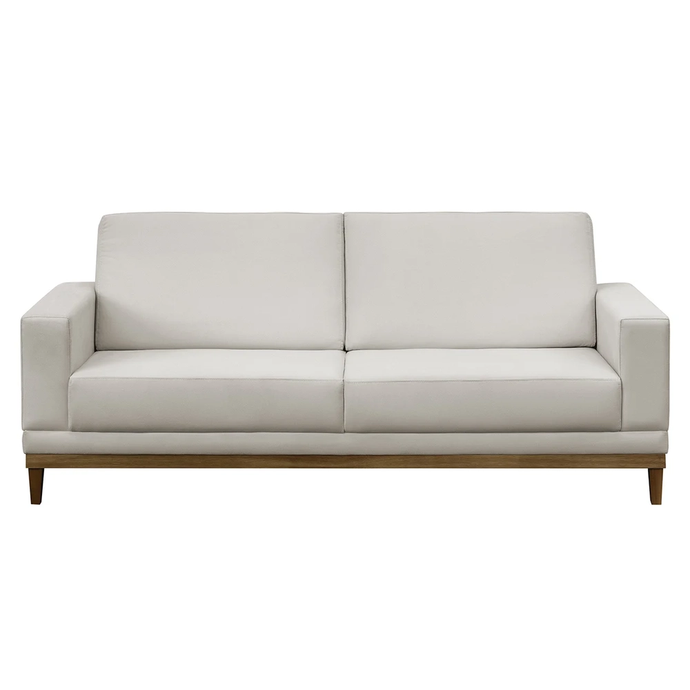 Sofá Living 200cm 3 Lugares Kayrós D05 Suede Bege - Mpozenato