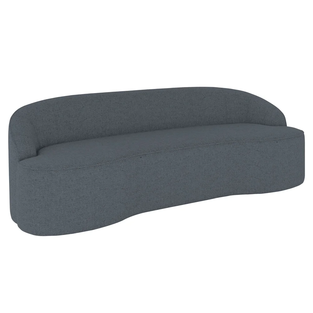 Sofá 2 Lugares para Sala de Estar Living 150cm Theo D06 Linho Mescla Chumbo - Mpozenato