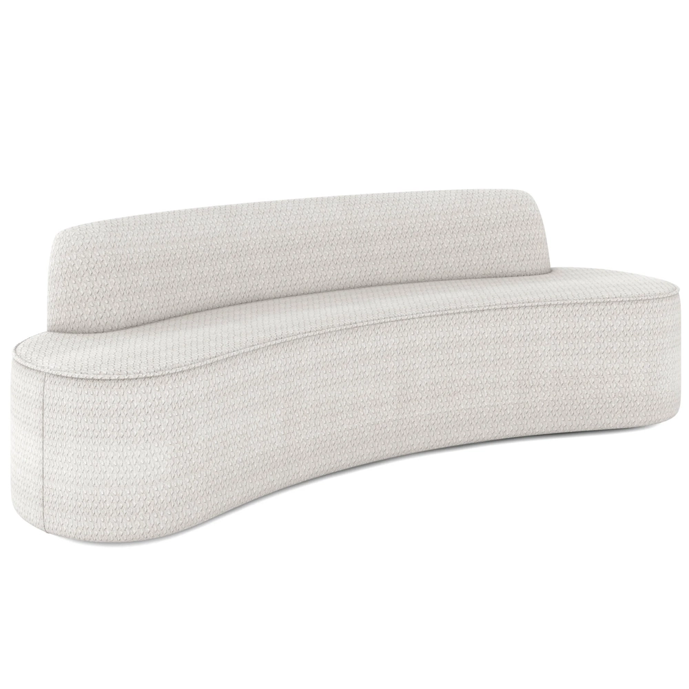 Sofá 4 Lugares para Sala de Estar Living 260cm Koane D06 Boucle Off White - Mpozenato