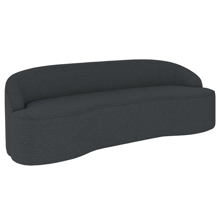 Sofá 4 Lugares para Sala de Estar Living 260cm Theo D06 Boucle Cinza Escuro - Mpozenato