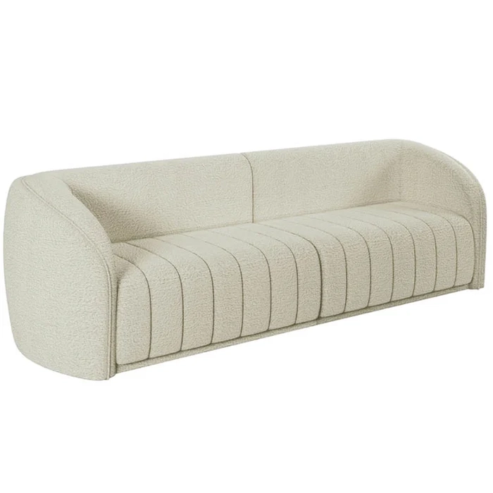 Sofá Living Decorativo 4 Lugares 332cm Meris Z32 Boucle Cru - Mpozenato