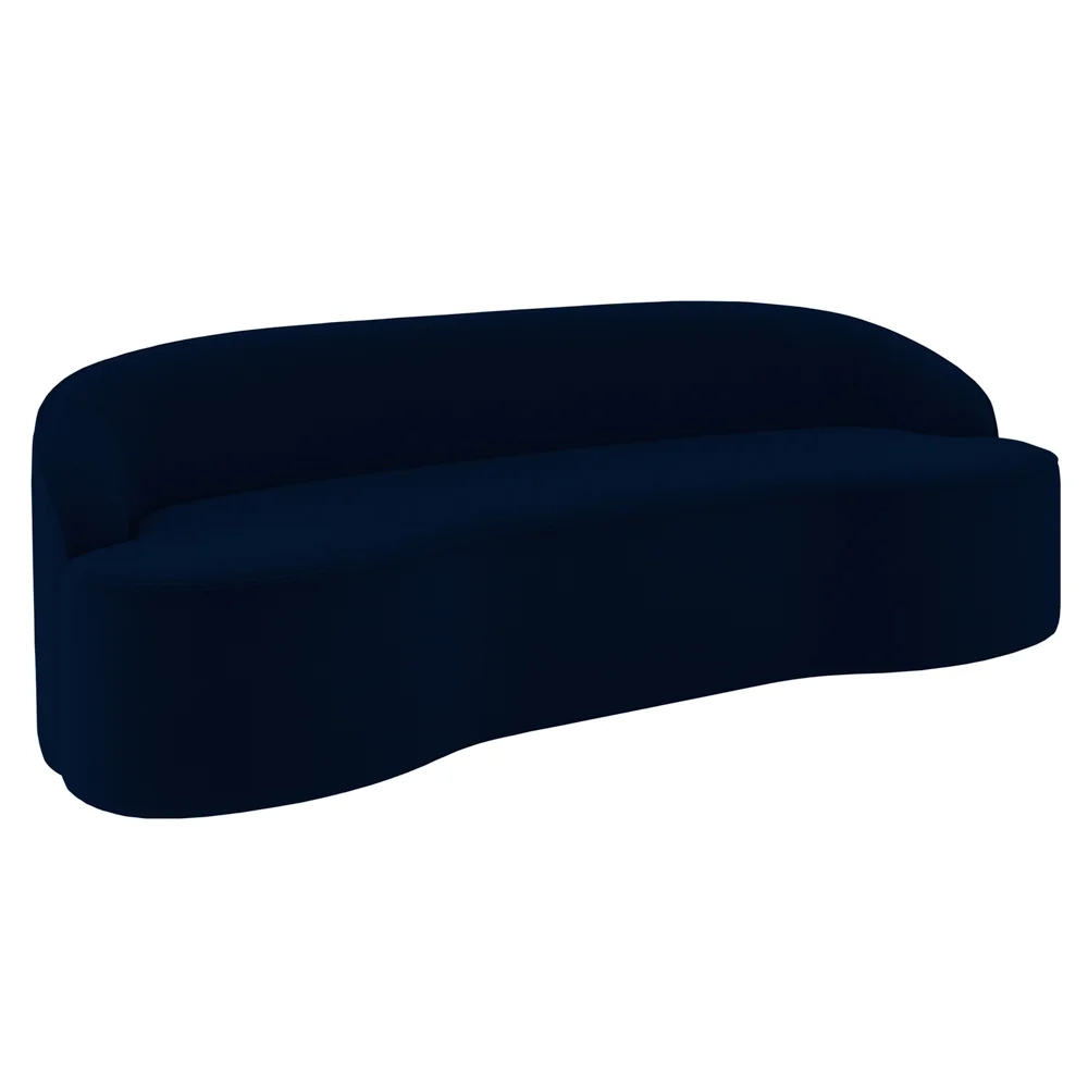 Sofá 3 Lugares para Sala de Estar Living 210cm Theo D06 Veludo Royal - Mpozenato