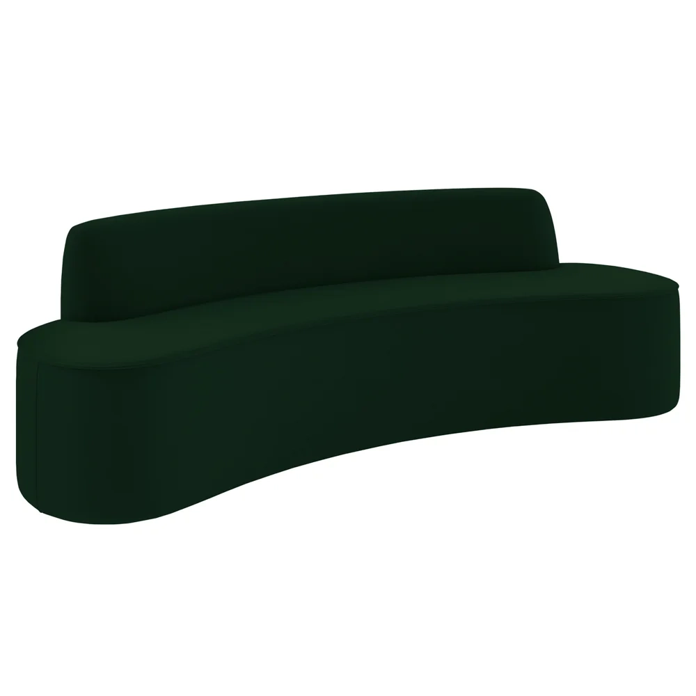 Sofá 4 Lugares para Sala de Estar Living 230cm Koane D06 Veludo Esmeralda - Mpozenato