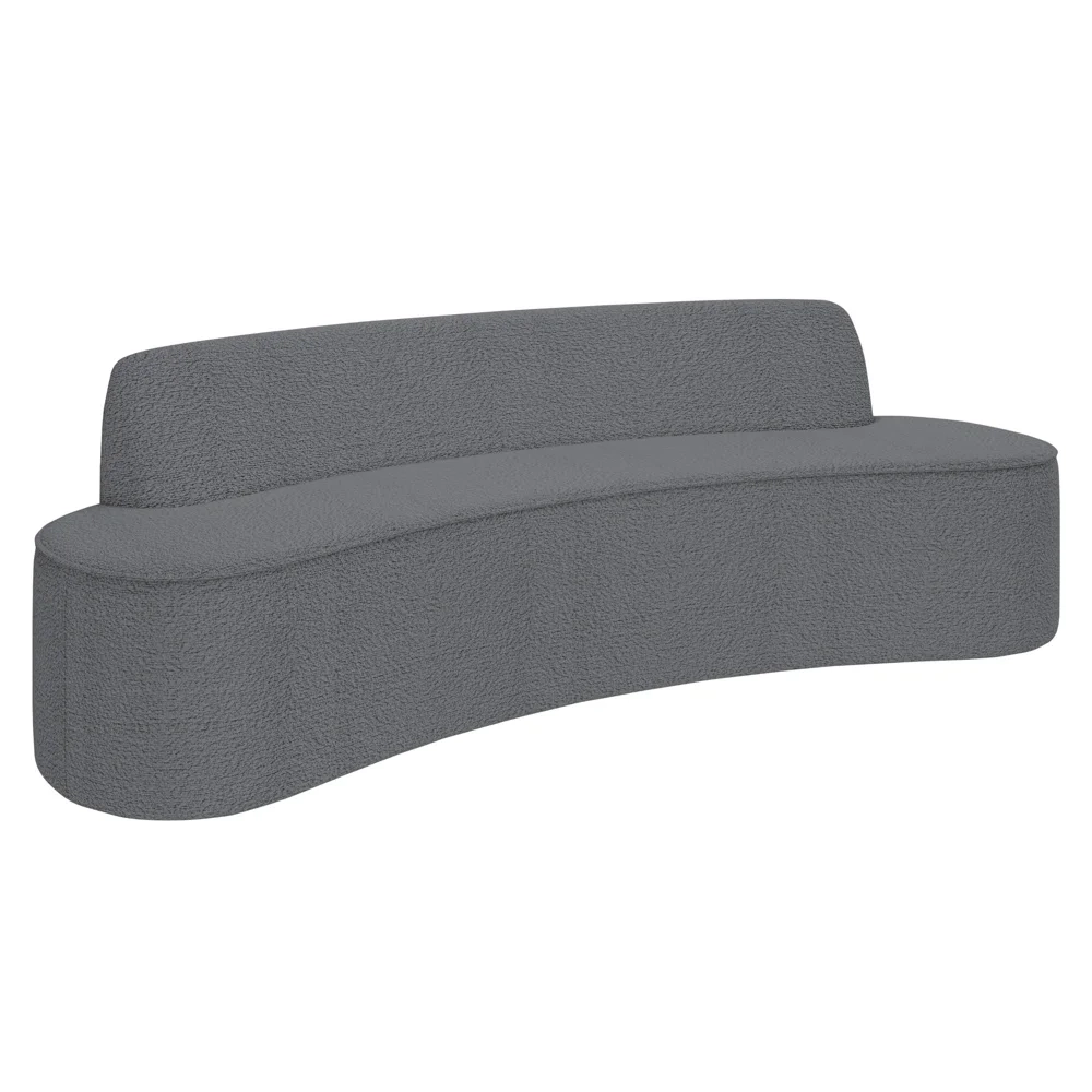 Sofá 5 Lugares para Sala de Estar Living 280cm Koane D06 Boucle Cinza - Mpozenato