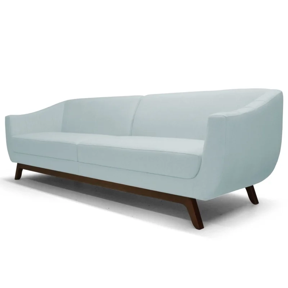 Sofá 3 Lugares 230cm Atenas Sala de Estar C12 Branco  - Domi