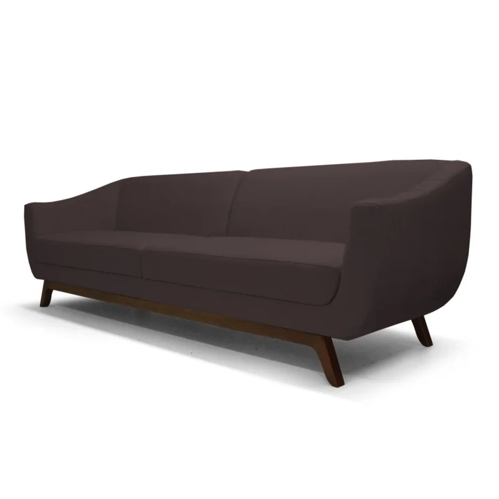 Sofá 3 Lugares 230cm Sala de Estar Atenas C34 Marrom  - Domi