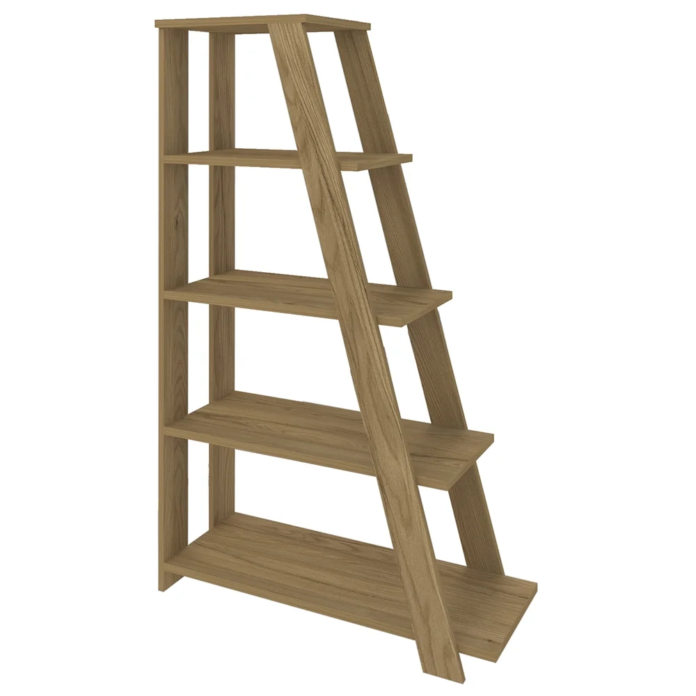 Estante Escada Multiuso Decorativa 5 Prateleiras Stela A06 Olmo - Mpozenato 