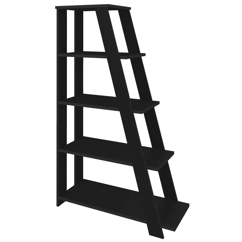 Estante Escada Multiuso Decorativa 5 Prateleiras Stela A06 Preto - Mpozenato 