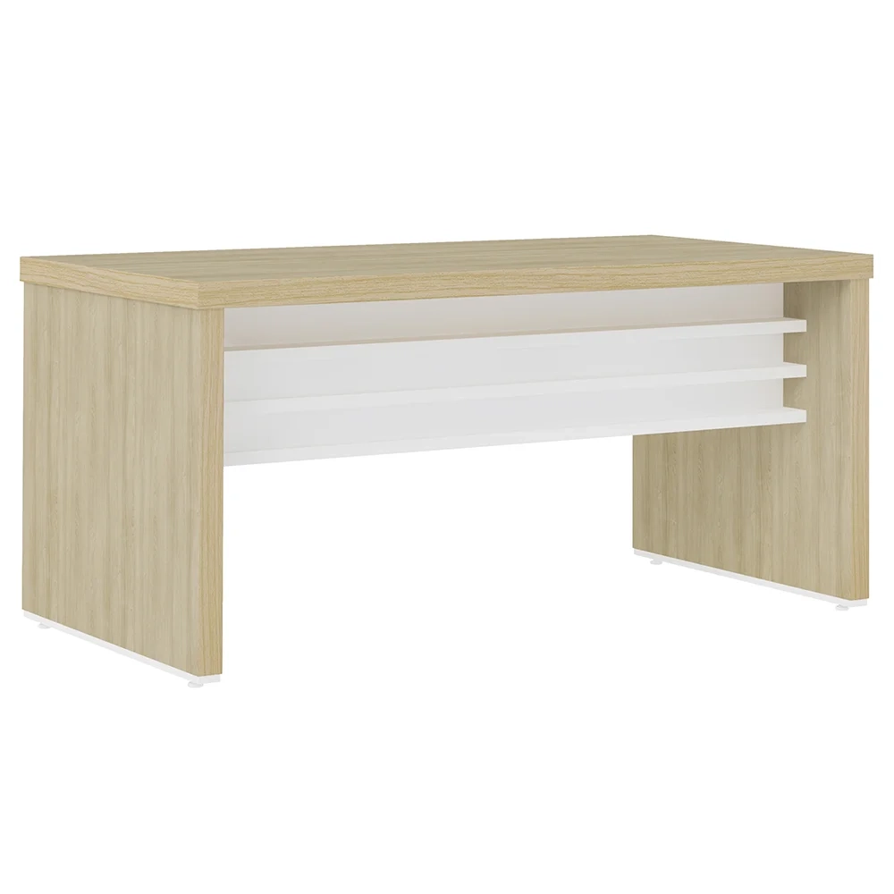 Mesa para Escritório 158cm Tamburato Corp A06 Carvalho/Branco - Mpozenato