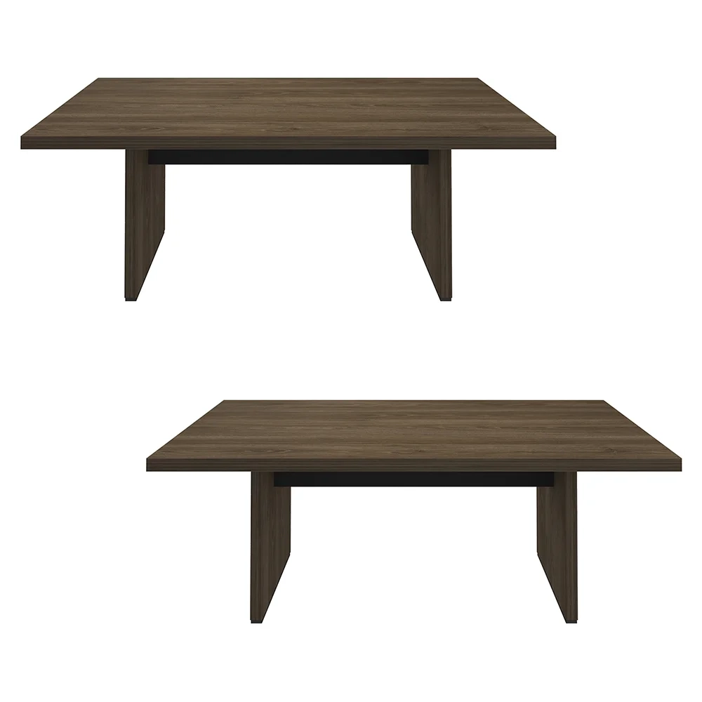 Kit 2 Mesas de Escritório Reunião 200cm Corp A06 Charuto/Preto - Mpozenato