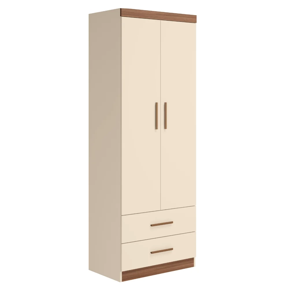 Guarda Roupa Infantil 2 Portas Chiara Off White/Carvalho - Phoenix