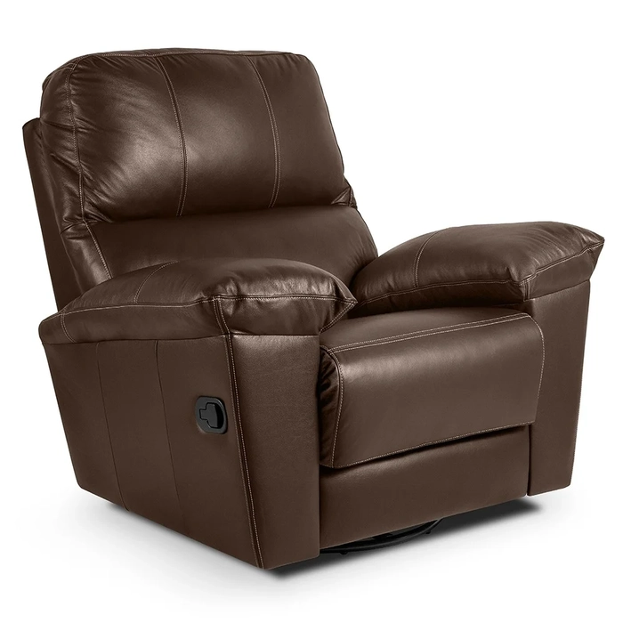 Poltrona do Papai Reclinável Retrátil Félix L07 Couro Marrom Café - Mpozenato