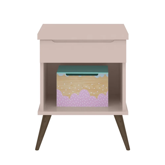 Mesa de Cabeceira Infantil com 1 Gaveta Melinda Rosê - Phoenix