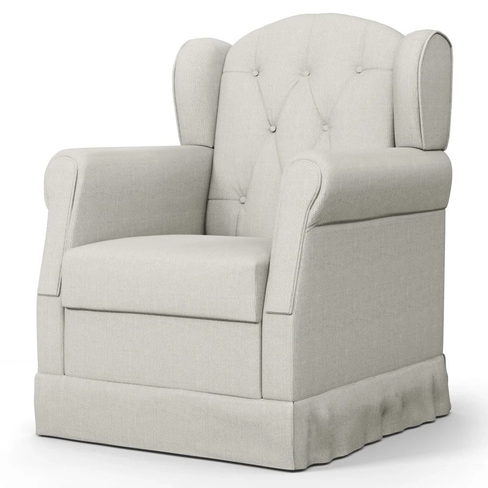 Poltrona de Amamentação Fixa Letícia Linho Off White - Phoenix