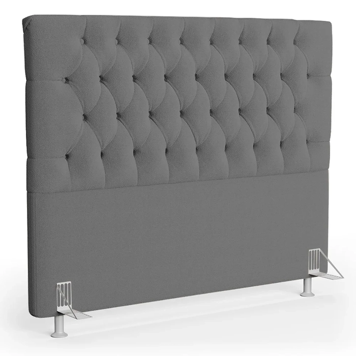 Cabeceira Casal Queen Cama Box 160cm Cristal C16 Boucle Cinza - Mpozenato