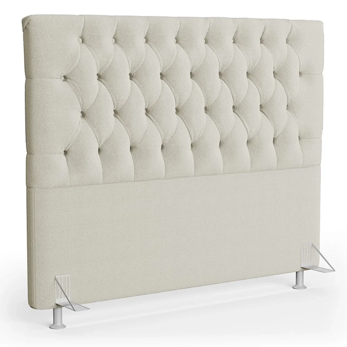 Cabeceira Casal King Cama Box 195cm Cristal C16 Boucle Bege - Mpozenato