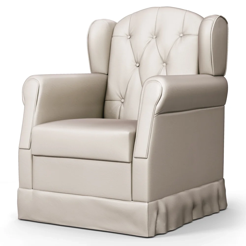 Poltrona de Amamentação Fixa Letícia Sintético Bege - Phoenix