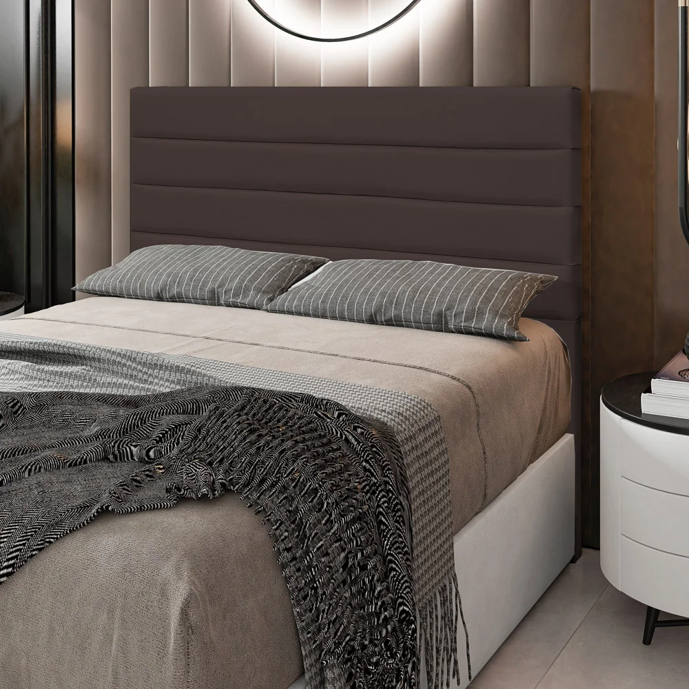 Cabeceira Cama Box Casal 140cm Rubi W01 Corano Marrom - Mpozenato