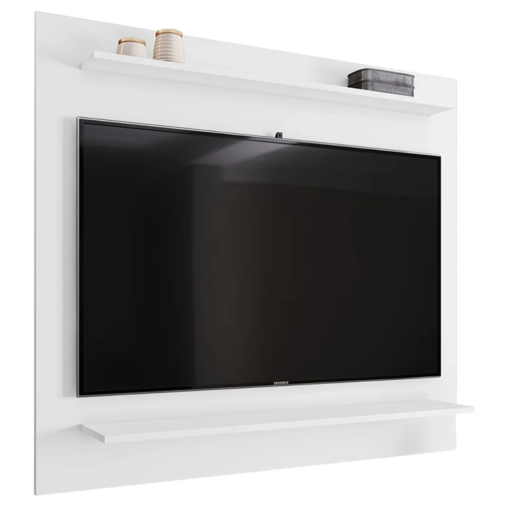 Painel para TV Suspenso 50 Pol 120cm 2 Prateleiras Versa Z34 Branco - Mpozenato