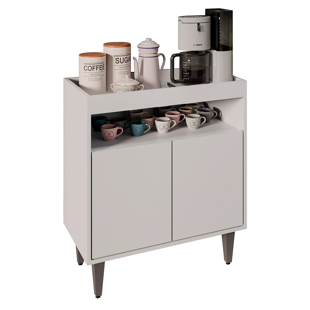 Balcão Aparador Buffet Cantinho do Café 71cm Lice Z34 Branco - Mpozenato