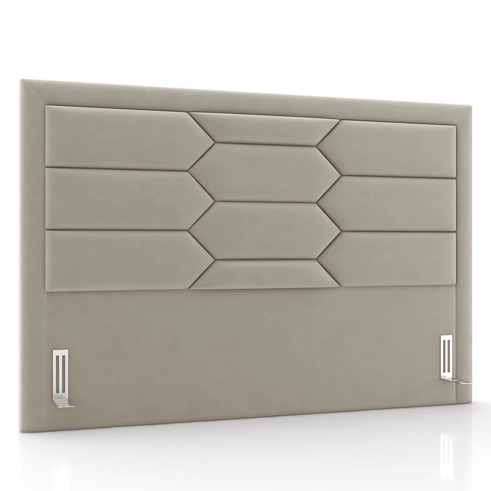 Cabeceira Cama Box Casal King 195cm Texas Z37 Veludo Bege - Mpozenato