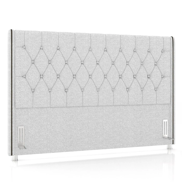 Cabeceira Cama Box Casal Queen 160cm Florenza Z37 Linho Cinza Claro - Mpozenato